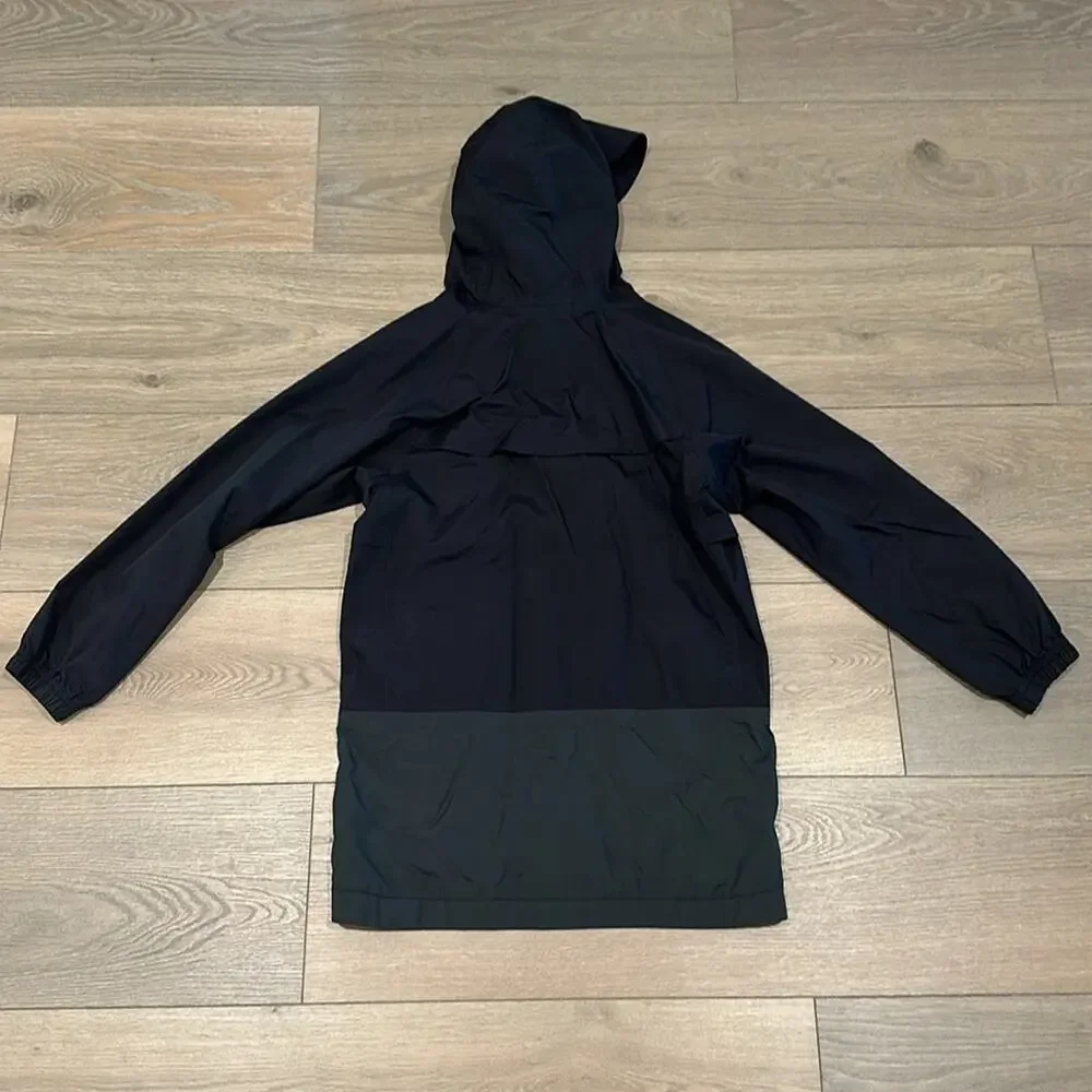 NIKE Black Gray Neon Yellow Waterproof Hooded Full Zipper Jacket‎ Size Small